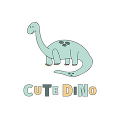 Cute dinosaur, poster for the children's room, postcards. 