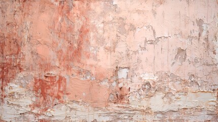 Distressed painted surface. Pale pink, offwhite, light grey, pastel color.. Antique and aged metal, wall. Vintage texture backdrop. Generative Ai.