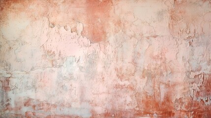 Fototapeta premium Distressed painted surface. Pale pink, offwhite, light grey, pastel color.. Antique and aged metal, wall. Vintage texture backdrop. Generative Ai.