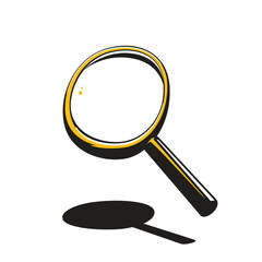 Magnifying glass icon isolated on white background. Vector illustration of symbol
