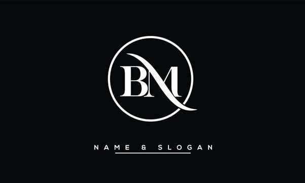 BM,  MB,  B,  M   Abstract  Letters  Logo  Monogram