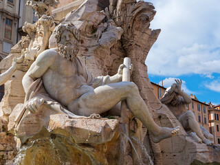 Four Rivers Fountain in Rome