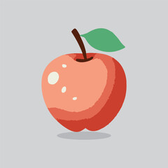 apple fruit cartoon icon illustration. food fruit icon concept isolated