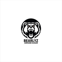 bear angry mascot logo design