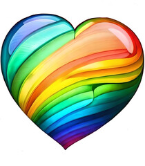 abstract rainbow heart