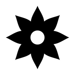 kwiat ikona na białym tle