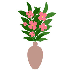 Vase of colorful flowers this summer.