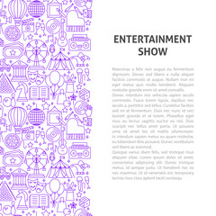 Entertainment Line Pattern Concept. Vector Illustration of Outline Design.