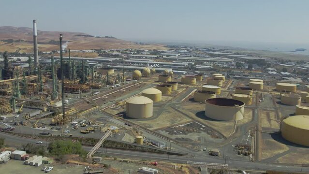 The massive property at the Benicia Oil Refinery in California