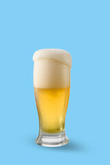 a glass with beer