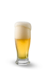 a glass with beer