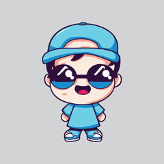 kawaii cute happy boy t shirt design