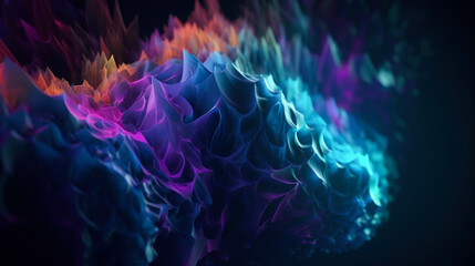 Abstract futuristic colorful wallpaper. AI