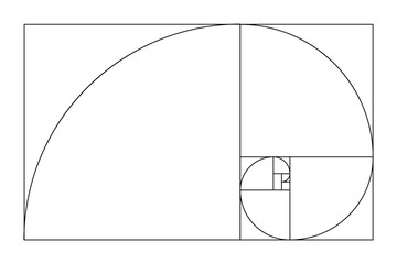 Golden ratio geometric concept set. Divine proportion collection. Geometric shapes with ideal section composition icons. Geometry harmony and balance vector illustration