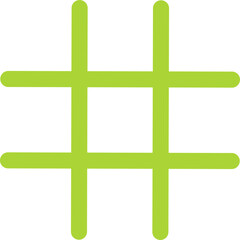 Obraz premium green hash tag