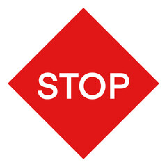 Road Sign Simple Vector PNG Quote Stop Red