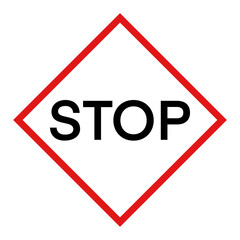 Road Sign Simple Vector PNG Quote Stop Red