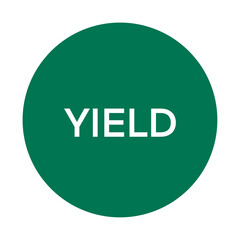 Road Sign Simple Vector PNG Quote Yield Green