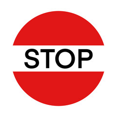 Road Sign Simple Vector PNG Quote Stop Red