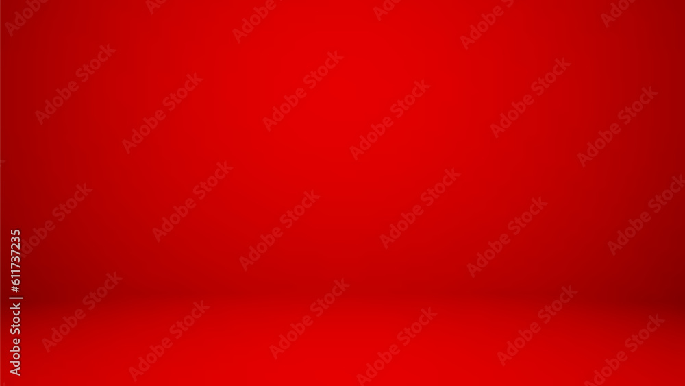 Poster empty red color studio room background ,product display