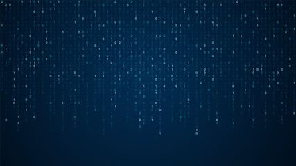 Binary code abstract technology background. Global network