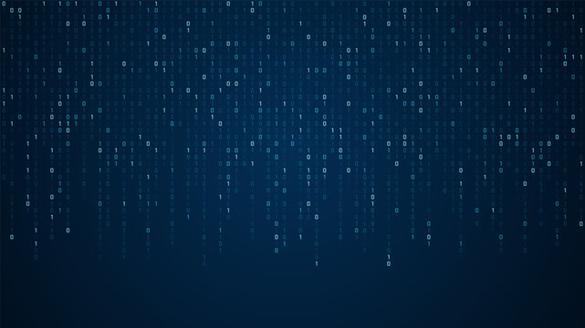 Binary code abstract technology background. Global network