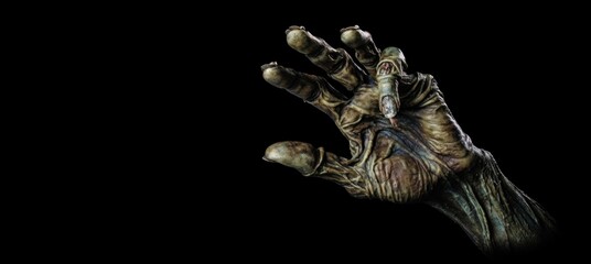 Zombie Hand with Space for Copy. Generative Ai