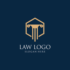 Lawyer logo vector design idea with creative style