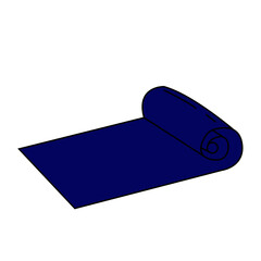 simple flat navy blue yoga mat roll healthy lifestyle
