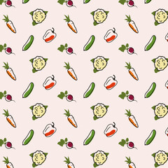  modern pattern icons of Vegetables