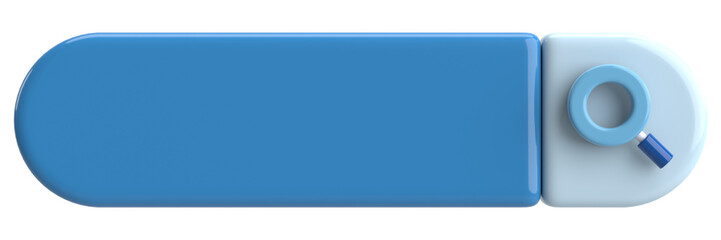 Search field. Search bar. 3D illustration.