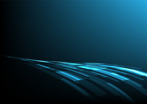 Speed light movement technology hitech modern background. Blue background futuristic. Curve line race effect. banner, poster, cover design