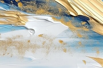 Creative watercolor background with golden lines