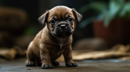 Cute Puppy, Puppy, Cute Dog, Dog, Puppy Close Up. Made With Generative AI.