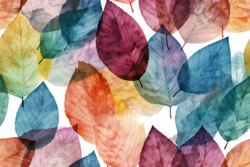 Nahtlos wiederholendes Muster - Textur von bunten Blättern