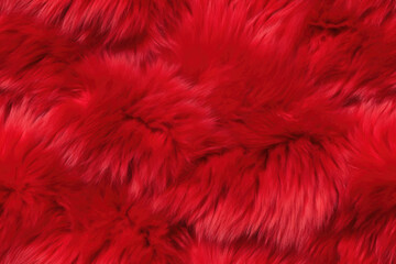 Nahtlos wiederholendes Muster -  Rotes Flauschig weiches Fell oder Pelz Textur
