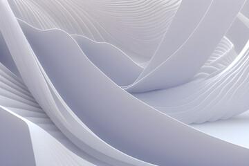 abstract background with lines, abstract background with folded textile, white cloth wallpaper wavy layers Generative AI