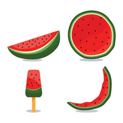 Set of Juicy Summer Watermelon