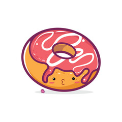 Cute happy smiling doughnut
