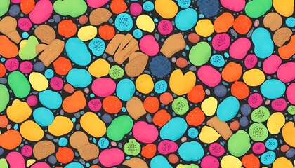 Fototapeta na wymiar seamless pattern with colorful beads