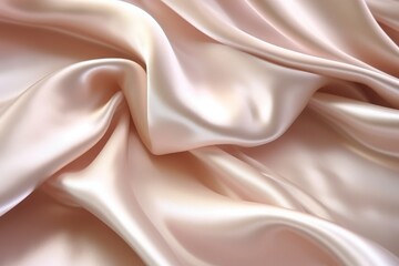 Fototapeta premium Silky or silk texture fabric material wallpaper background texture. Luxury satin flowing velvet cloth pattern. Generative AI