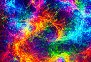 Fototapeta premium abstract background A wide variety of colorful patterns. background with colorful spectrum bright neon rays and glowing lines. AI Generative, illustration.