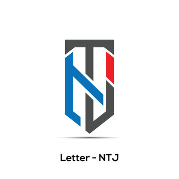 NTJ letter logo design