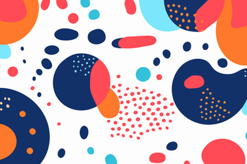 Abstract composition with geometric shapes and lines. Vector illustration in flat style