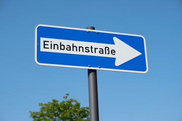 Sign one-way traffic Germany