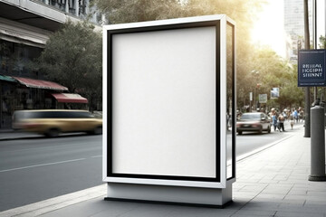 A billboard on the street as a showcase for your advertising in the city. Template for your image
