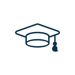 Graduate Cap Icon Vector Template