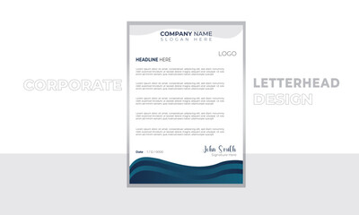 corporate business letterhead template creative stylish modern elegant luxury clean green professional design
