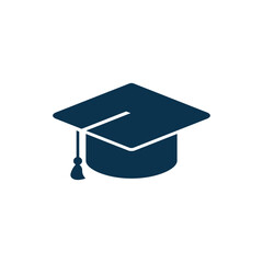 Graduate Cap Icon Vector Template