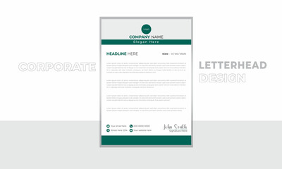 corporate business letterhead template creative stylish modern elegant luxury clean yellow professional design